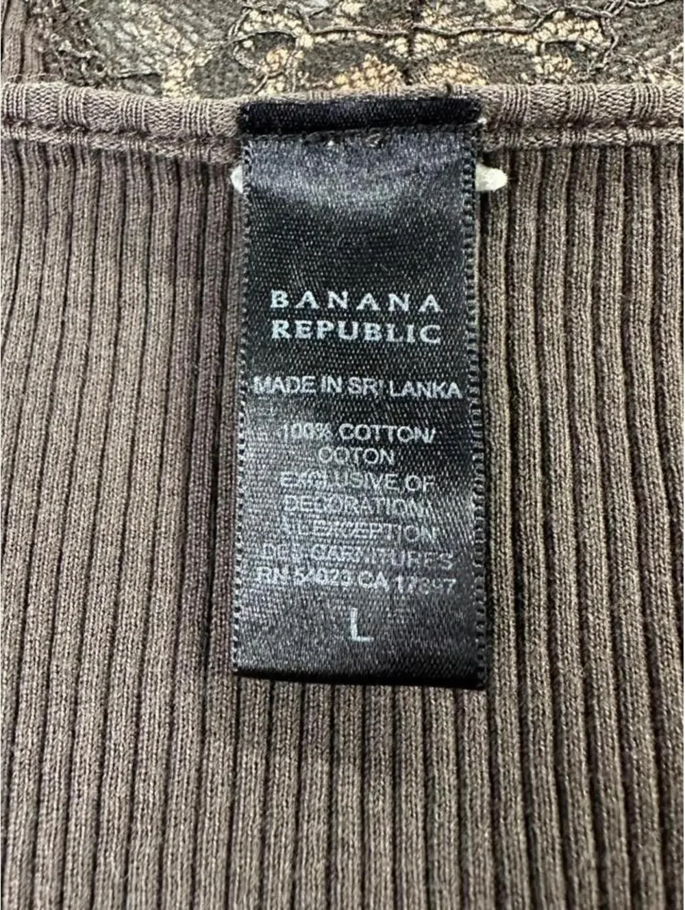Banana Republic brown ribbed tank top